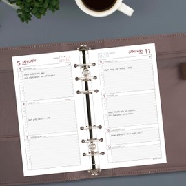 AT-A-GLANCE 2026 Planner Refill, Weekly, 3.75" x 6.75", Portable Size 3 Loose-Leaf (063-285Y-26)