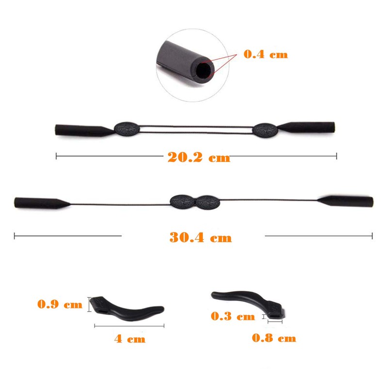 YL TRD Gafas ajustables Gafas Retenedores Deportes Impermeable Sunglass Strap