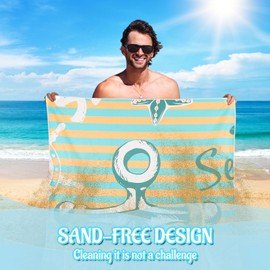 KUOGAS Beach Towel XXL 200 x 100 cm, Large Quick-Drying Microfibre Towel, Sand-Free Bath Towel, Beach Blanket Women's Beach Towel