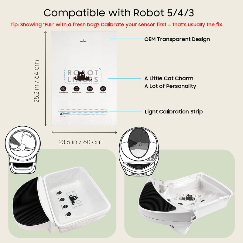 AWoHH 90 Pack Cat Litter Box Robot Model 5/4/3 Waste