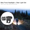 Bike Light Set,Waterproof Headlight Taillight Set Bike Accessory(Black)