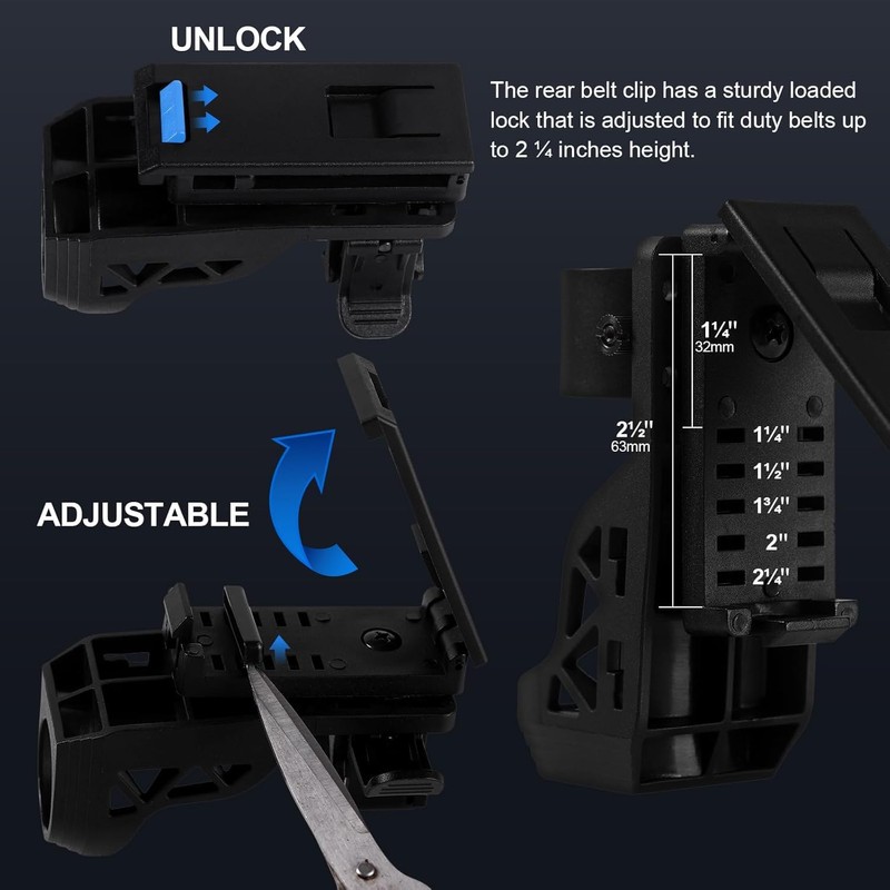 SKTJDL Tactical Flashlight with Holster Super Bright 1200LM Zoomable Law