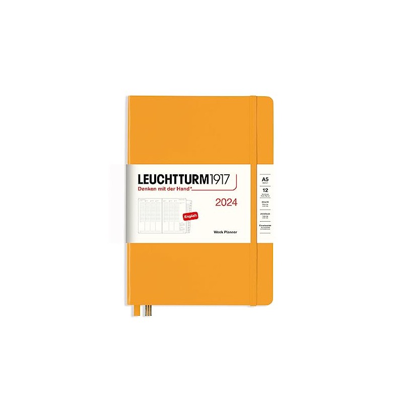 LEUCHTTURM1917 367836 Weekly Planner Medium (A5) 2024, 12 Months, Rising