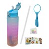 CL Botella Agua Con Medidor Tiempo Motivacional 2lt-900ml-330ml