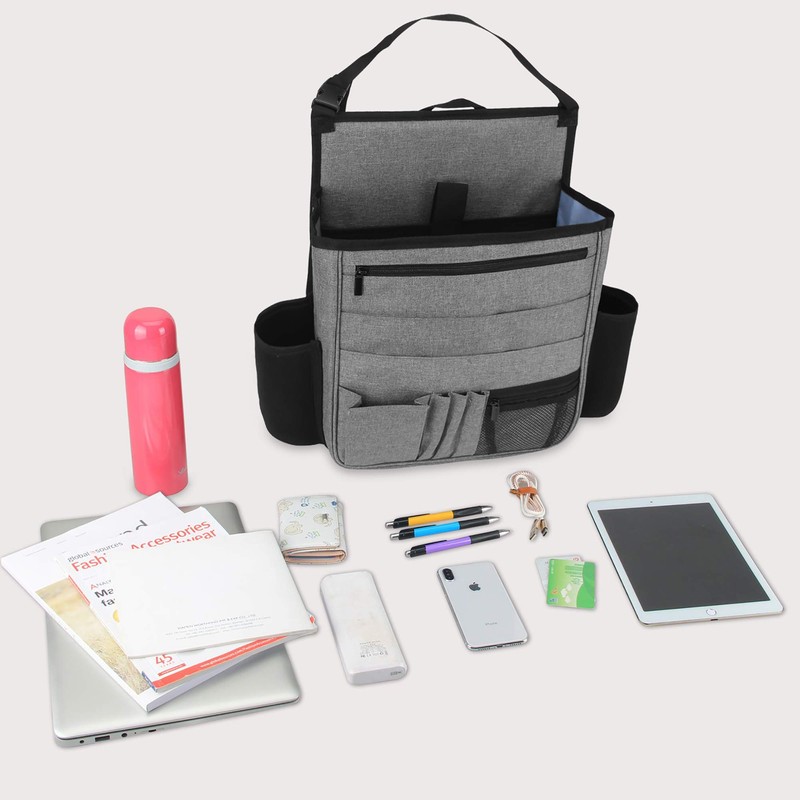 LUXJA Car Front Seat Organizer with Laptop and Tablet Storage