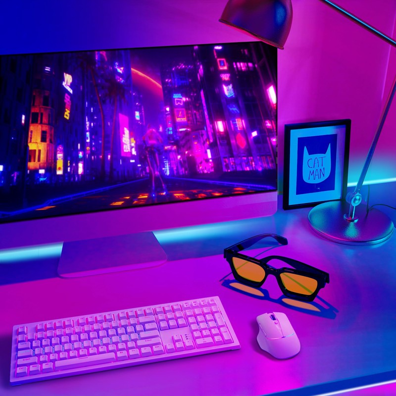 VISOONE Gamer Glasses Professional Blue Light Filter with Anti-Fatigue and