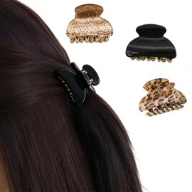 AURORIEL Mini Hair Clips, Hair Clips, 3-Piece Set, Mature Cute, Simple, Acrylic, Medium Size, Women's Hair Clip, Office, Casual, Hair Arrangement, Sides, Cute, Accessory, Everyday Use, Present, 3