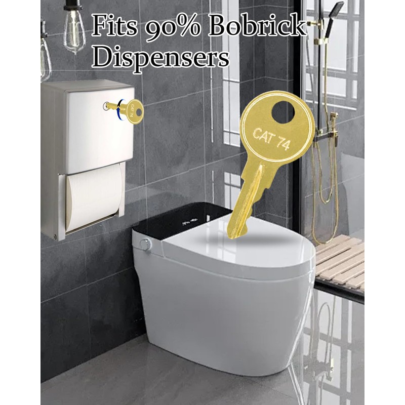 12 Pack CAT 74 Toilet Paper Dispenser Key, 33043 CAT74