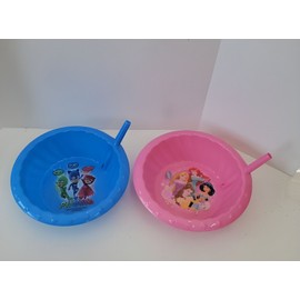 ZAK - 2 Sipper Bowls Built In Straw cereal soup ice cream pj mask princesses