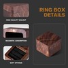 Engagement Wooden Ring Box-Square Shaped Wedding Ring Box for Wedding