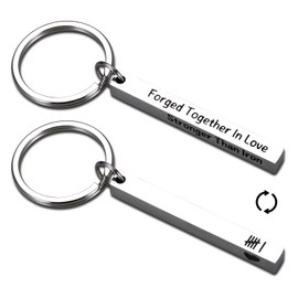 Valentines Day Gifts for Couples, 11th Iron Anniversary for Him, Valentines Gifts for Husband Boyfriend, 6 Year Iron 6th Anniversary Steel Gifts, Happy Anniversary Couple Keychain, Wedding Anniversary