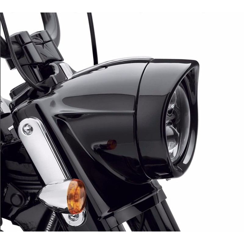 VOSICKY 7" Headlight Waterproof Trim Visor Trim Ring Visor (Black)