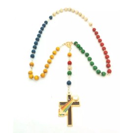 Wood Bead World Mission Rosary from Italy