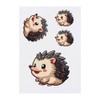 4 x 'Cartoon Hedgehog' Temporary Tattoos - Water Resistant, Skin-Safe,