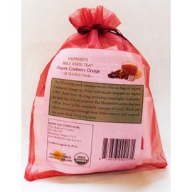 Organic Cranberry Orange Rooibos Bible Verse Tea 25-Bag Pack