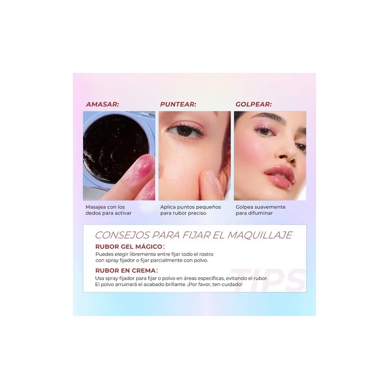 Rubor 3 En 1 Labios Mejillas Ojos Natural Glow Maquillaje