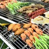10 Pcs Kebab Skewers 30cm Metal Stainless Steel Barbecue Skewers