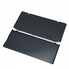 for New 3DS 2015 Version Front Back Faceplate Plates Upper & Back Battery Housing Shell Case Cover (Black)