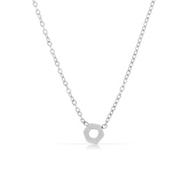 Made by Nami Women's Silver Necklace with Heart Pendant Made of Stainless Steel Gifts for Women Mother Daughter Gift Friendship Necklace, Stainless Steel