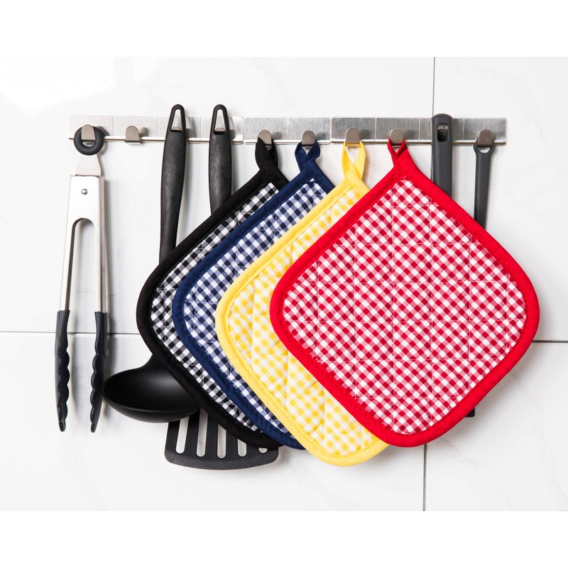 5 PCS Pot Holders for Kitchen, Cotton Potholers with Great