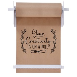 Jumbl 12” Wall Mounted Kraft Paper Dispenser | Hanging Paper Roll with Cutter for Kitchen, DIY Room, Office, Business, & More | Great for to-Do Lists, Menus, Grocery Lists, & Art Projects