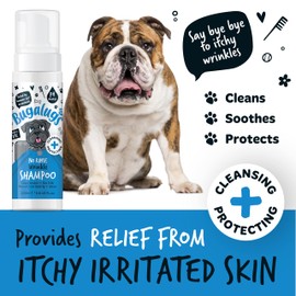 BUGALUGS Dog shampoo for itchy skin - Skin Safe Sensitive Dog Shampoo & Cat shampoo Formula– Dog Shampoo For Smelly Dogs For Cuts, Grazes & Irritated Wrinkles And Skin Fold (No Rinse Shampoo 200ml)
