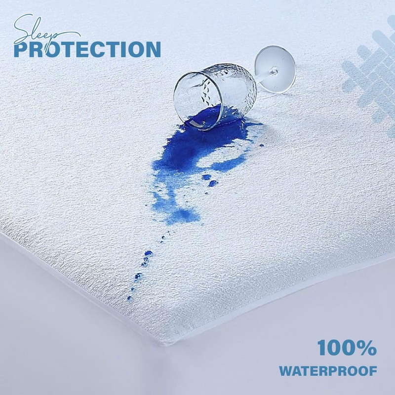 Acrali Home 100% Waterproof Cot Bed Mattress Protector with Extra