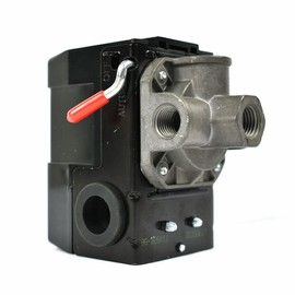 LEFITPA Replacement 1/4 Inch FPT Four Port Push Pull Swicth 95-125 PSI Pressure Switch for Interstate Pneumatics LF10-4H-MP