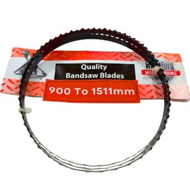 900mm - 1511mm Bandsaw Blades Select Length, Width and TPI (1435mm x 1/4" x 10 TPI)