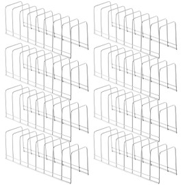 Tioncy 8 Pcs Lid Organizer for Cabinet Stainless Steel Kitchen Organizer Pan Organizer Shelf Cabinet Cutting Board Holder Lid Storage for Pot Pan Serving Trays Bakeware Dish Plate Christmas Container