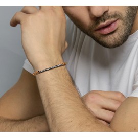 GAVU Hematite Bracelet for Men, Men’s Tiger Eye Bracelet, Natural Crystal Beads Bracelet for Men