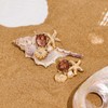 HolidayQbee Starfish Shell Earrings for Women, Hypoallergenic Statement Earrings Gold