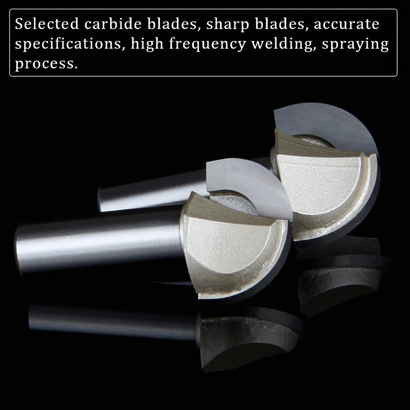 1/2-inch Shank, 7/8-inch Cutting Dia, 2-Flute, Carbide Tipped Groove Round