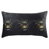 Evans Lichfield Gold Bee Cushion Cover, Black, 30 x 50