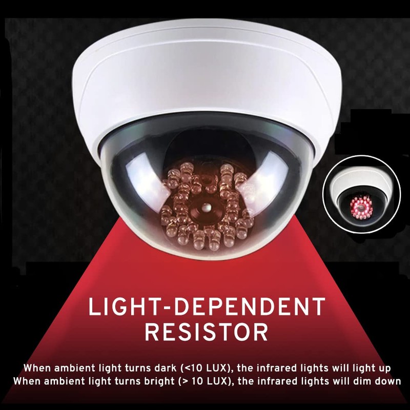 MaximalPower Fake CCTV Security Dummy Dome Camera with Red LED