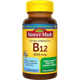 Extra Strength Vitamin B12 3000 mcg Softgels, 60 Count
