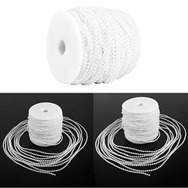 Guirnalda de Cuentas de Cadena de Perlas, Centros de Mesa para Decoración de Bodas, Manualidades DIY de Ensueño, BEIGE (WHITE)