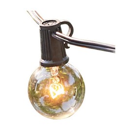 GLOBE ELECTRIC COMPANY INC 12873 Monaco 25 5W G40 String Light Set, Clear