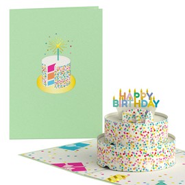 Lovepop Lovepop Happy Birthday Pop-Up Card for Her, Him, Girls, Boys - 3D Greeting Cards - Sprinkles Cake - 5" x 7" - Blank Notecard & Envelope Included