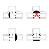 Joywayus 3 Way (T-Port) Shut Off 1/2"G Thread Ball Valve