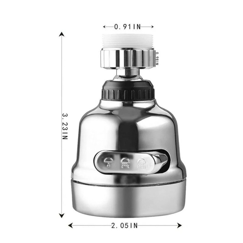 3-Speed 360° Rotatable Adjustment Faucet Extension Water Saving Kitchen Faucet