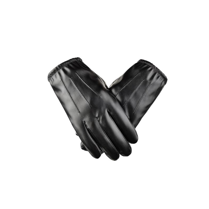 Men's Leather Gloves Touch The Screen Prevent Wind During Driving