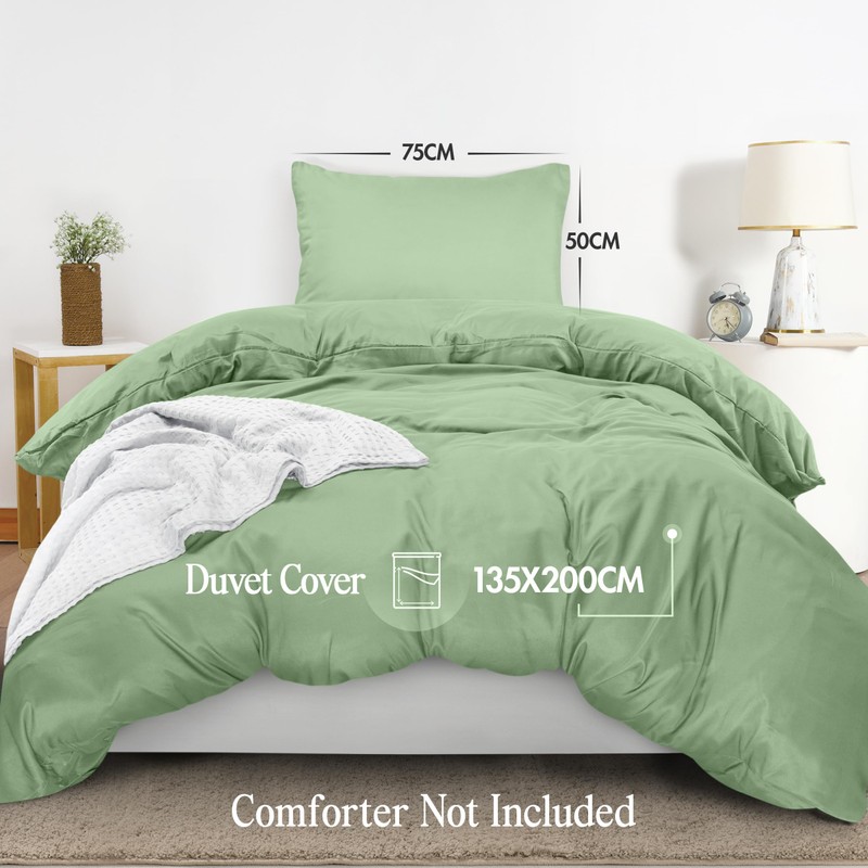 Utopia Bedding Single Duvet Cover Set - Soft Microfibre Polyester