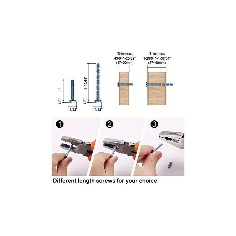 Amerdeco 4 Pack Brushed Satin Nickel Cabinet Knobs Single Hole