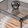 Clear Cotton Swab Holder for Bathroom Storage – Reusable Plastic