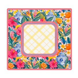 Drydiet Yellow Lemon Mahjong Mat for Table 31.5 x 31.5 Inch American Mahjong Mat with Carrying Bag, Non-Slip Noise Reduction Table Item for Family Poker Dominoe Board Game, Game Night & Party Use