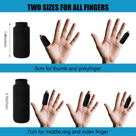 5Pcs Gel Thumb Ice Pack,Fingers Ice Sleeves 5 Ice Packs for Finger,Reusable Finger Cold Pack Sleeve,Thumbs & Toes Hot Cold Therapy Ice Pack for Finger for Arthritis(Black)