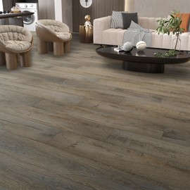 INMOZATA Peel and Stick Floor Tile Vinyl Flooring, Waterproof Plank Flooring 36-Pack 54 Sq.Ft Wood Grain Self Adhesive Peel and Stick Flooring for Bedroom, Living Room, Kitchen, RV(Aged-Wood)