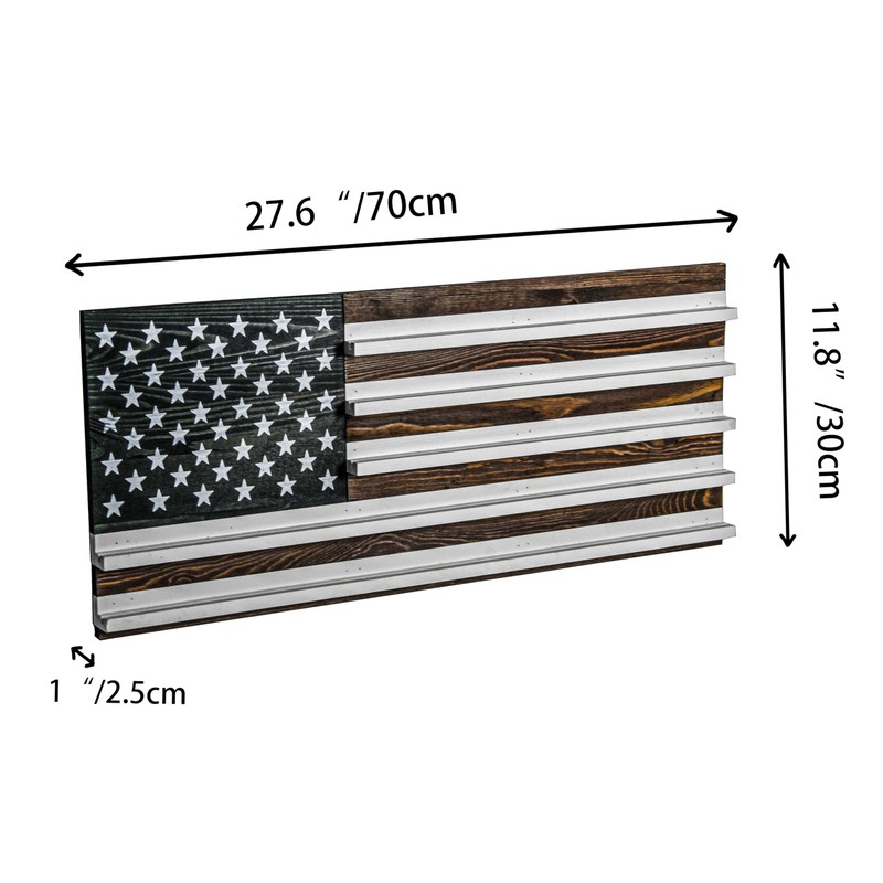 Handmade Large Challenge Coin Display Frame 28” x 12”, Coin