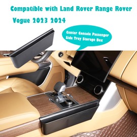 Heutamo Gear Shift Organizer Tray Compatible with Land Rover Range Rover Vogue Accessories 2023 2024,Center Console Shifter Side Tray Storage Box Interior Accessories (Passenger Side)